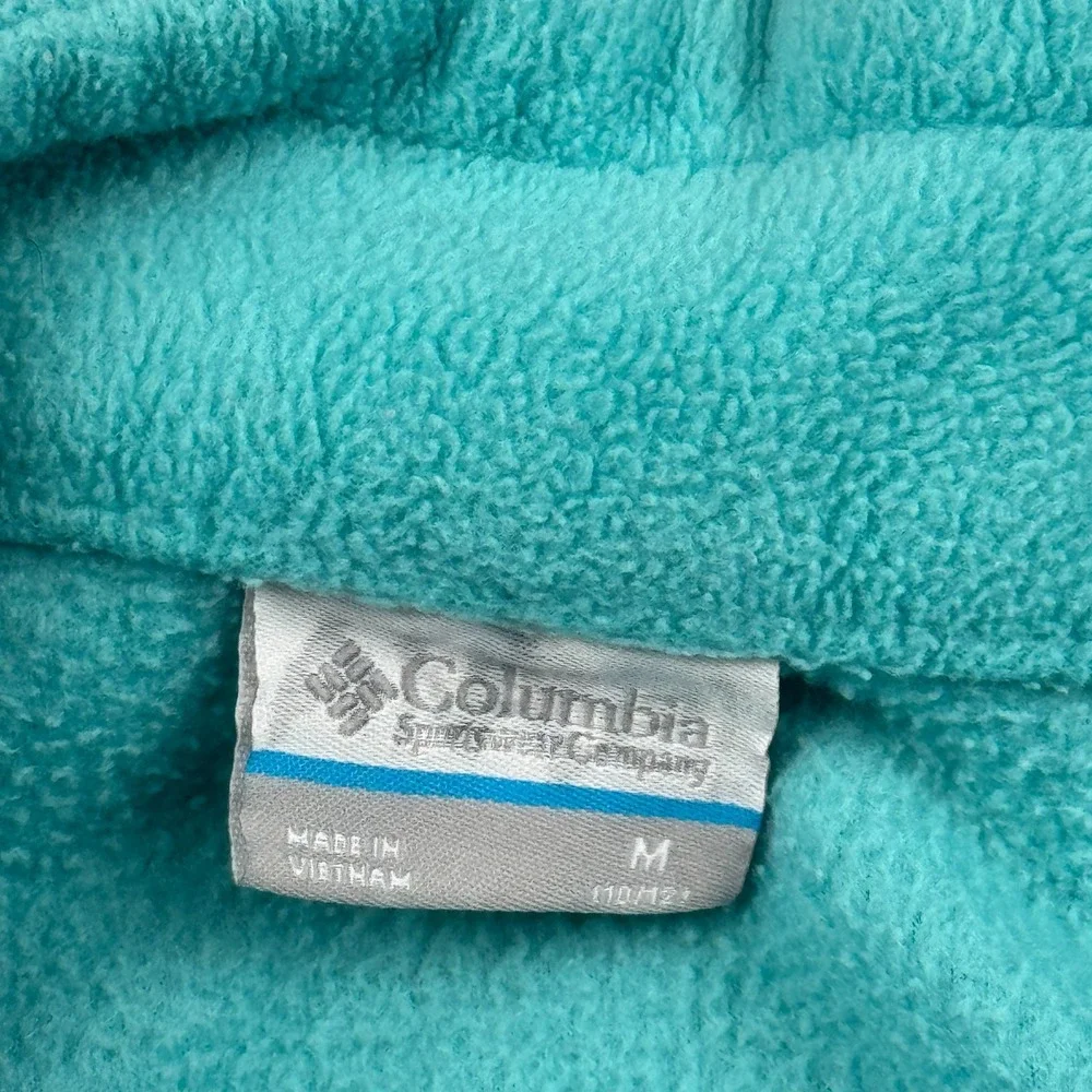 Columbia Jacket Girls Medium 10/12 Blue Benton Springs Fleece Full‎ Zip Kids